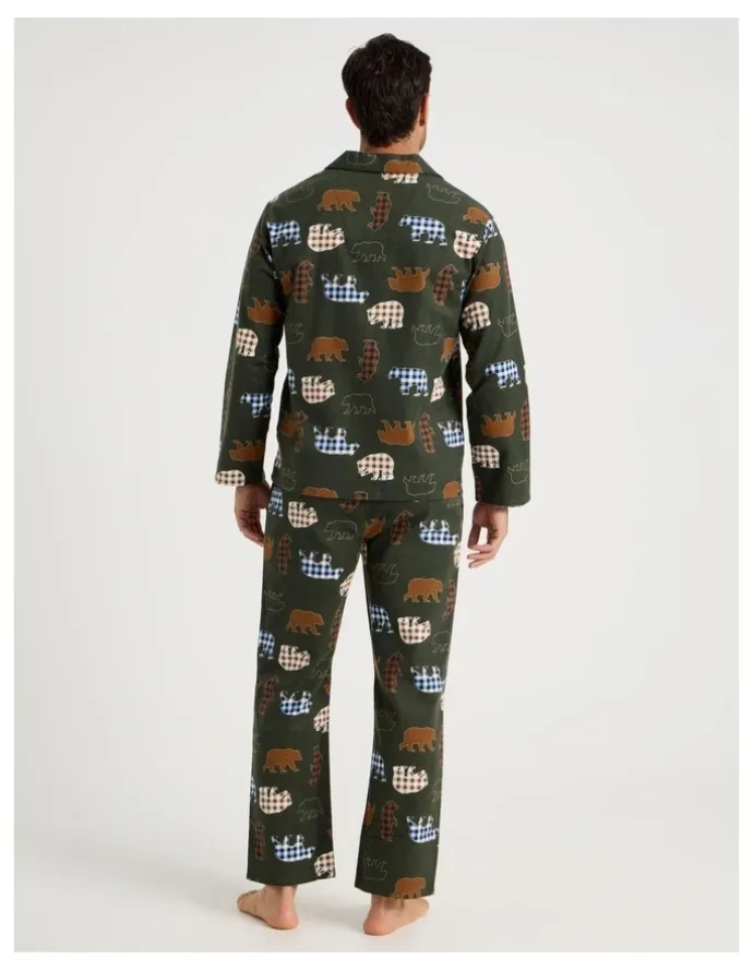 Soho Long Sleeve Flannelette Pyjama Set in Winter Bears