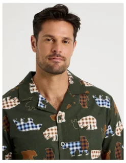 Soho Long Sleeve Flannelette Pyjama Set in Winter Bears
