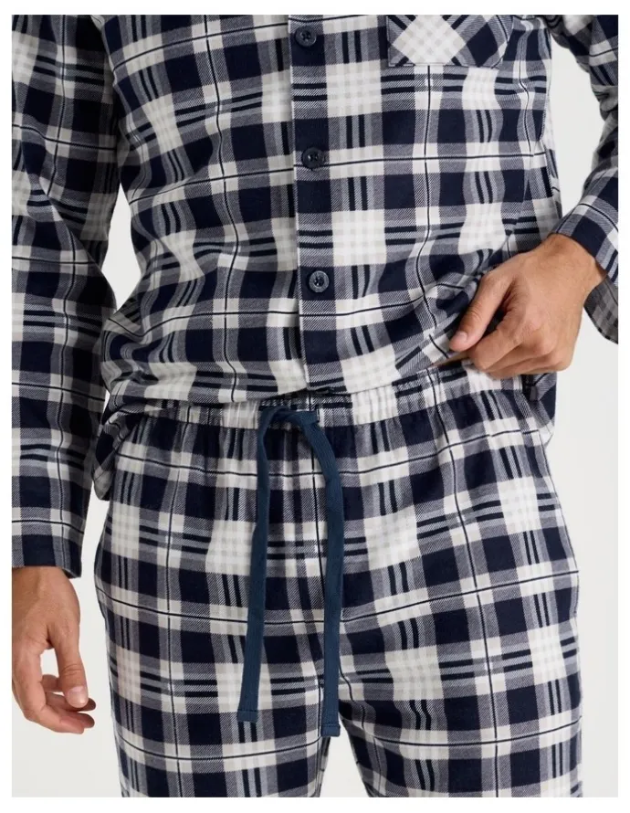 Soho Long Sleeve Flannelette Pyjama Set in Classic Check