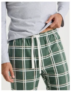 Soho Long Sleeve Tee and Flannelette Pant Pyjama Set in Sloth Print