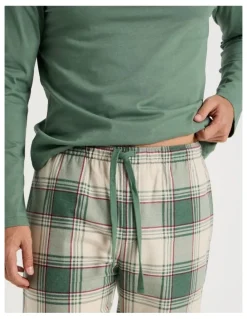 Soho Long Sleeve Tee and Flannelette Pant Pyjama Set in Winter Check