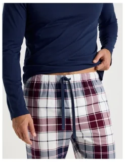Soho Long Sleeve Tee and Flannelette Pant Pyjama Set in Classic Check
