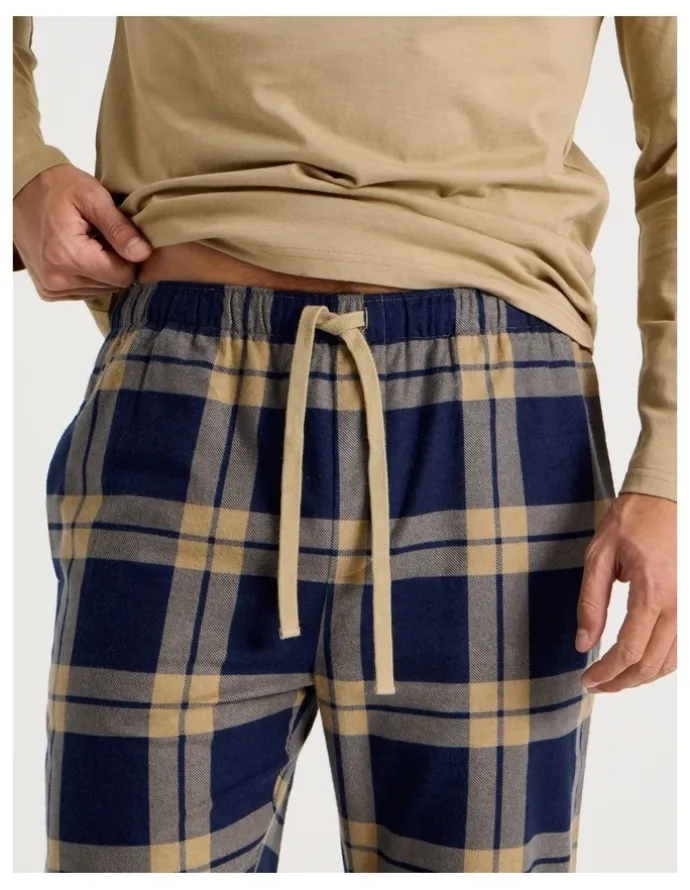 Soho Long Sleeve Tee and Flannelette Pant Pyjama Set in Cabin Check