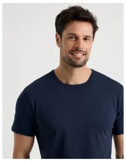 Soho Sateen Tee and Pant Pyjama Set in Navy Nautical Print
