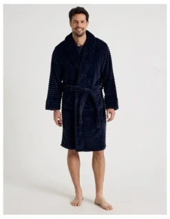 Soho Shawl Robe in Navy
