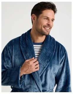 Soho Shawl Robe in Navy