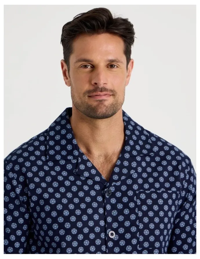 Soho Long Sleeve Flannelette Pyjama Set in Medallion
