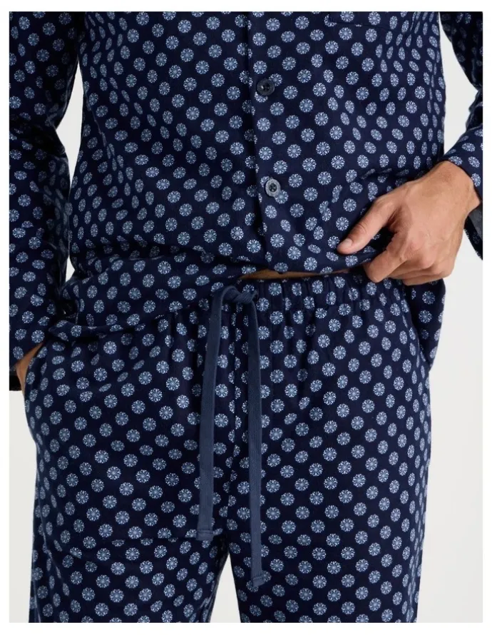 Soho Long Sleeve Flannelette Pyjama Set in Medallion