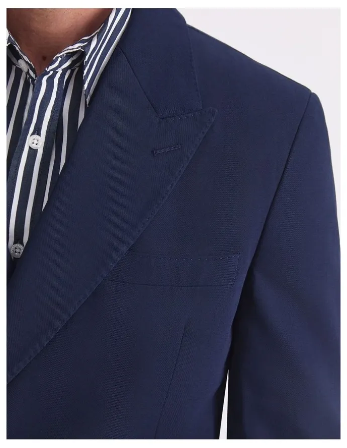Sportscraft Alain Double Breasted Jacket in Blue