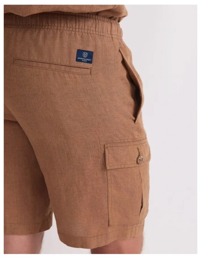 Sportscraft Caffery Cargo Short in Brown