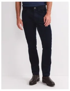 Sportscraft Hudson Straight Leg Cord Pant in Blue