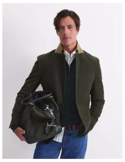 Sportscraft Italian Moleskin Blazer in Green
