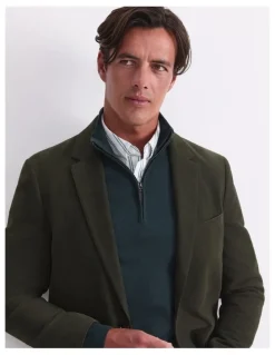 Sportscraft Italian Moleskin Blazer in Green