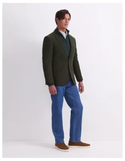 Sportscraft Italian Moleskin Blazer in Green