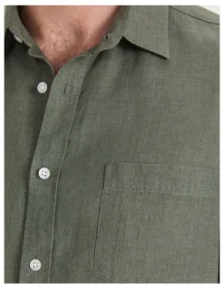 Sportscraft Long Sleeve Linen Yarn-Dyed Shirt