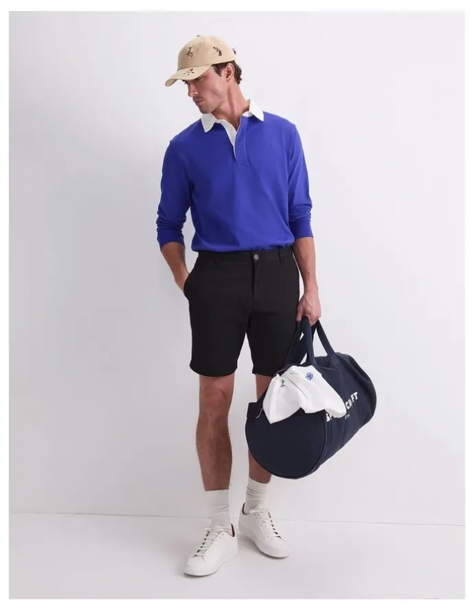 Sportscraft Long Sleeve Rugby Polo T-shirt in Cobalt
