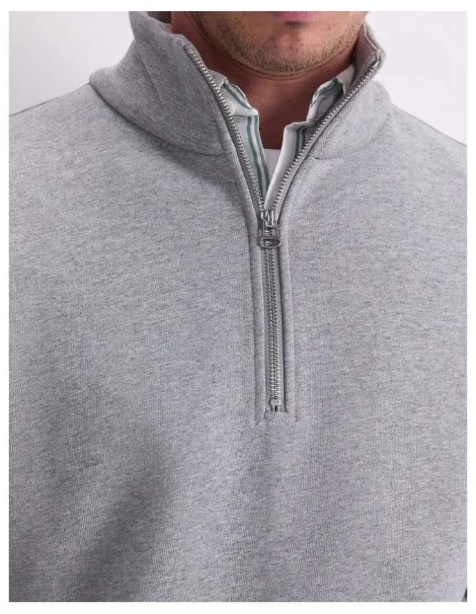 Sportscraft Quarter Zip Sweatshirt in Grey Marle