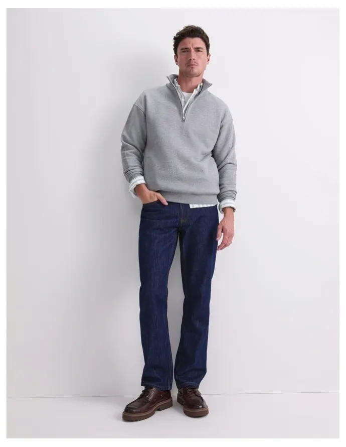 Sportscraft Quarter Zip Sweatshirt in Grey Marle