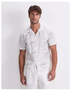 Sportscraft Rally Short Sleeve Print Shirt in Multi