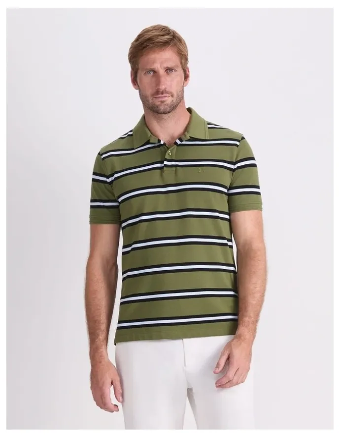 Sportscraft SC Bold Stripe Pique Polo
