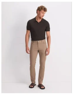 Sportscraft Tapered Bedford Jeans in Brown