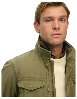 Superdry Collared M65 Jacket in Burnt Olive