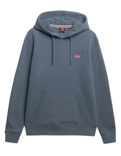 Superdry Essential Logo Hoodie in Stormy Weather Blue