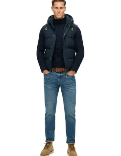 Superdry Everest Hooded Puffer Jacket in Eclipse Navy