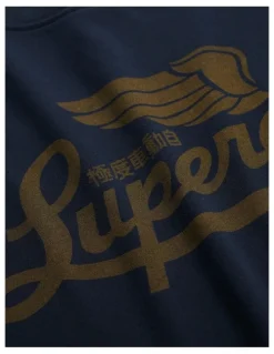 Superdry Heritage Brand Relaxed Tee in Eclipse Navy