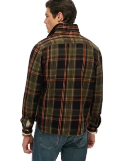 Superdry Merchant Heavy Checked Shirt in Peyton Check Black