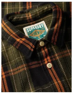 Superdry Merchant Heavy Checked Shirt in Peyton Check Black
