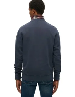Superdry Micro Logo Crew in Blue Knight