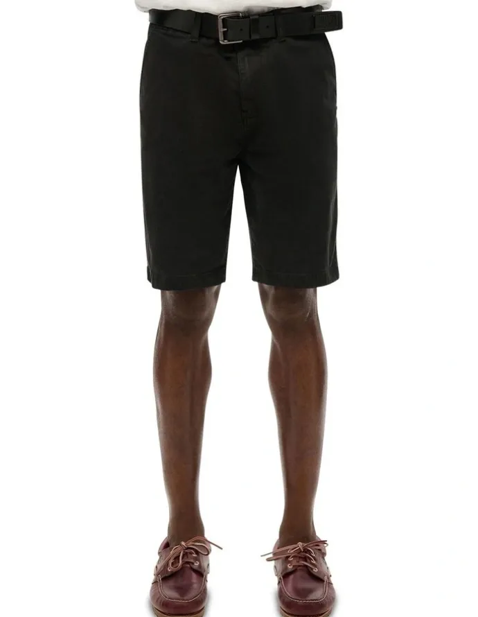 Superdry Officer Chino Short in Washed Black