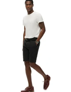 Superdry Officer Chino Short in Washed Black