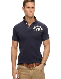 Superdry Vintage Athletic Polo in Eclipse Navy