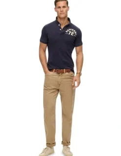 Superdry Vintage Athletic Polo in Eclipse Navy