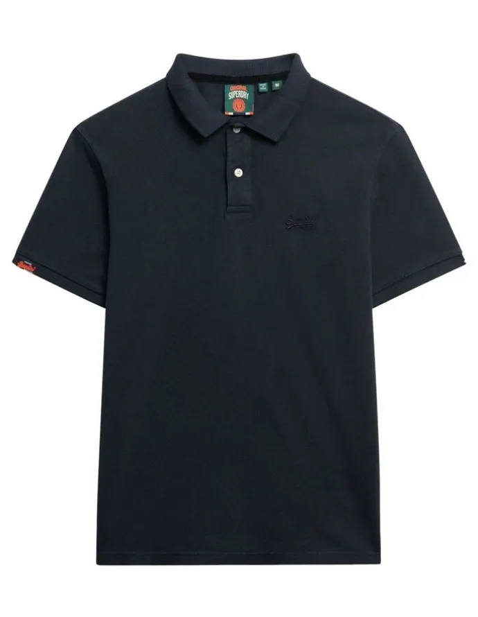 Superdry Vintage Destroy Polo Shirt in Eclipse Navy