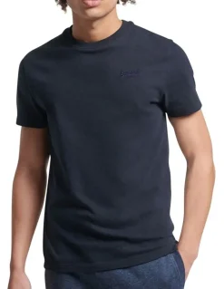 Superdry Vintage Logo Embroidery Crew T-shirt in Navy