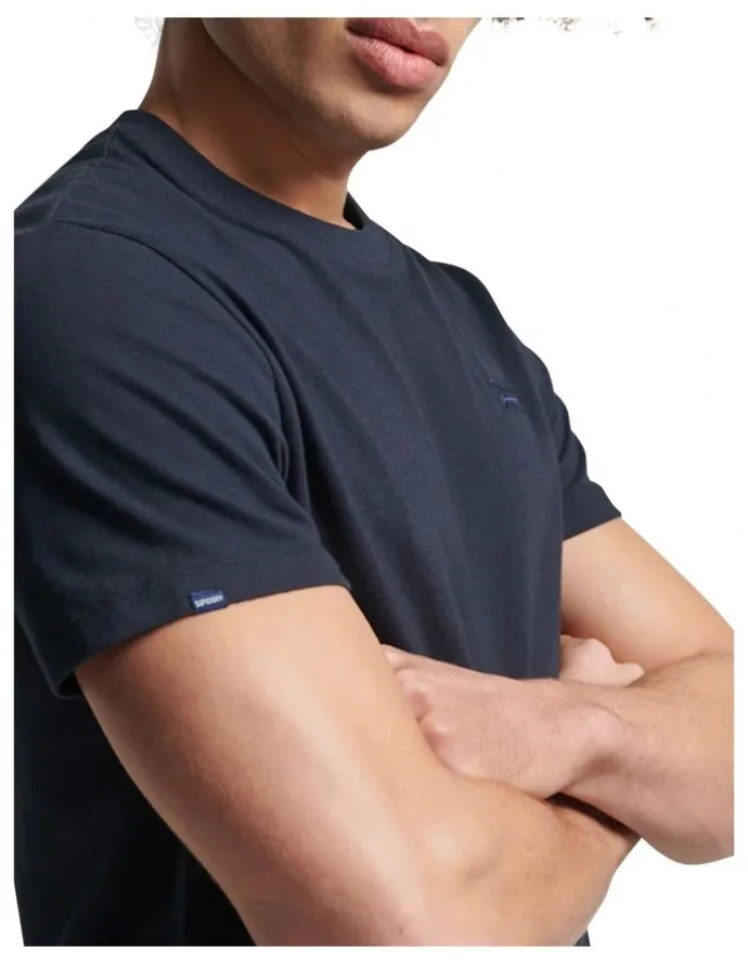 Superdry Vintage Logo Embroidery Crew T-shirt in Navy