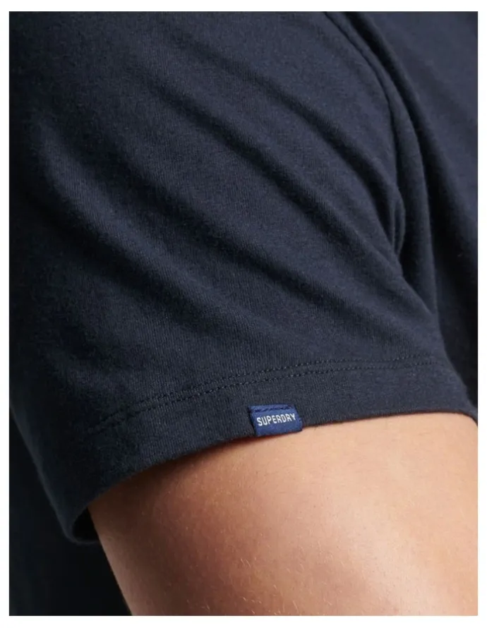 Superdry Vintage Logo Embroidery Crew T-shirt in Navy