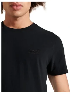 Superdry Vintage Logo Embroidery T-shirt in Black