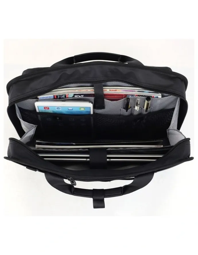 Swisswin Swisswin Waterproof Laptop Briefcase Messenger Travel Work Bag Black