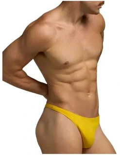 TEAMM8 Flirt Cotton Thong in Yellow