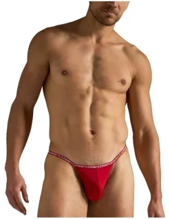 TEAMM8 Glide Micro Thong in Red