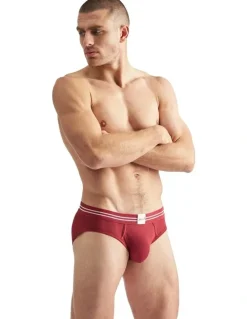TEAMM8 Most Valuable Player Ribbed Brief in Maroon