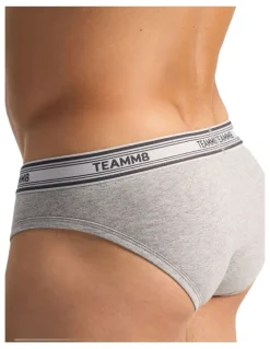 TEAMM8 New Cotton Classic Brief in Grey Marle