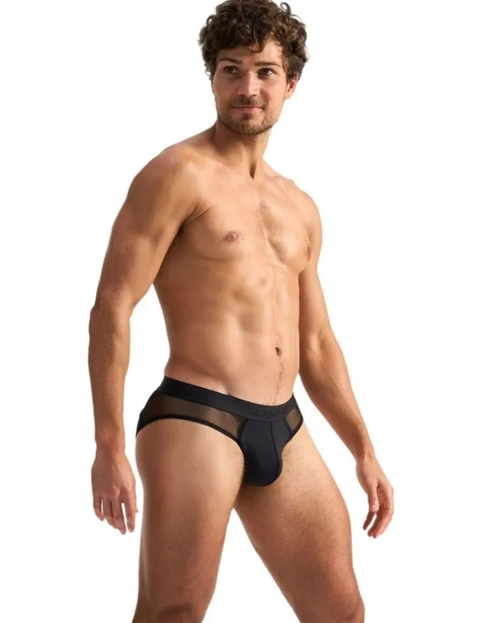 TEAMM8 Score Sheer Slim Brief in Black