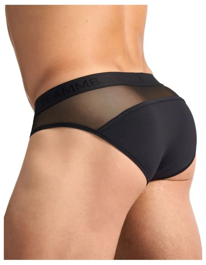 TEAMM8 Score Sheer Slim Brief in Black