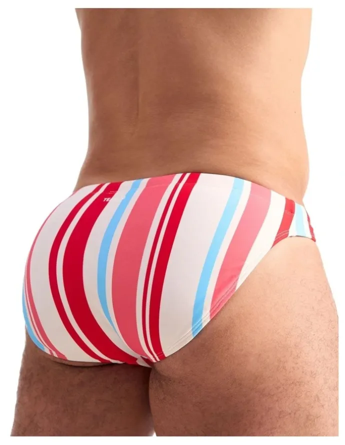 TEAMM8 Cabana Bikini Swim Brief in Pink Mix