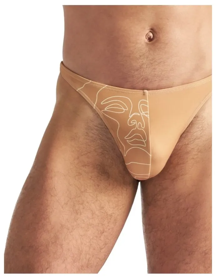 TEAMM8 Kouros Swim Thong in Beige